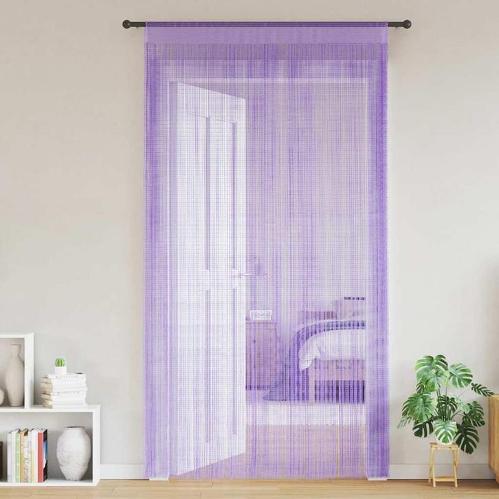 vidaXL Koordgordijnen 2 st 100x250 cm paars, Huis en Inrichting, Stoffering | Gordijnen en Lamellen, Nieuw, Verzenden