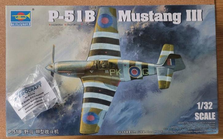 Trumpeter 02283 P-51B Mustang III 1:32, Hobby en Vrije tijd, Modelbouw | Vliegtuigen en Helikopters, Verzenden