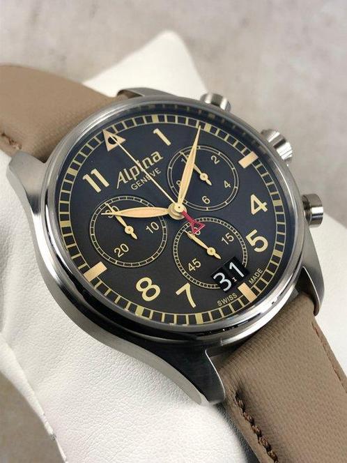 Alpina - Startimer Pilot Big Date Chronograph - AL-372BGR4S6, Sieraden, Tassen en Uiterlijk, Horloges | Heren