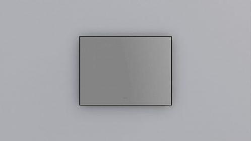 QUALIS® | Spiegel met zwarte aluminium omlijsting | 80x60 cm, Doe-het-zelf en Verbouw, Sanitair, Overige typen, Nieuw, Glas, Rvs