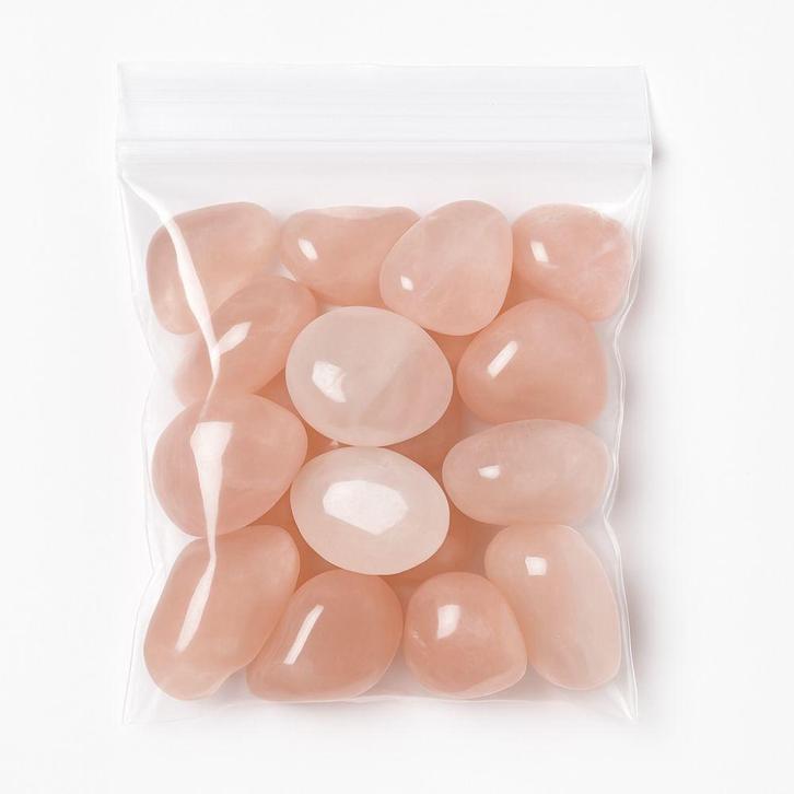 Rozenkwarts Getrommeld – 250 gram (15–25 mm, A-kwaliteit, Antiek en Kunst, Antiek | Glas en Kristal, Ophalen of Verzenden