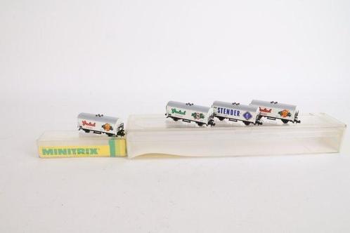 Minitrix N - 11053, 13811 - Modeltrein goederenwagon (4) -, Hobby en Vrije tijd, Modeltreinen | N-Spoor