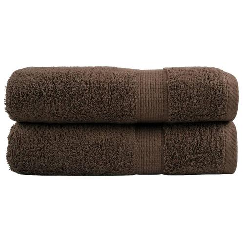 vidaXL Badhanddoeken SOLUND 2 st 600 g/m² 100x150 cm bruin, Huis en Inrichting, Badkamer | Badtextiel en Accessoires, Bruin, Nieuw