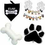 Honden bandana Big Sister wit met zwarte tekst en hartje, Verzenden, Nieuw