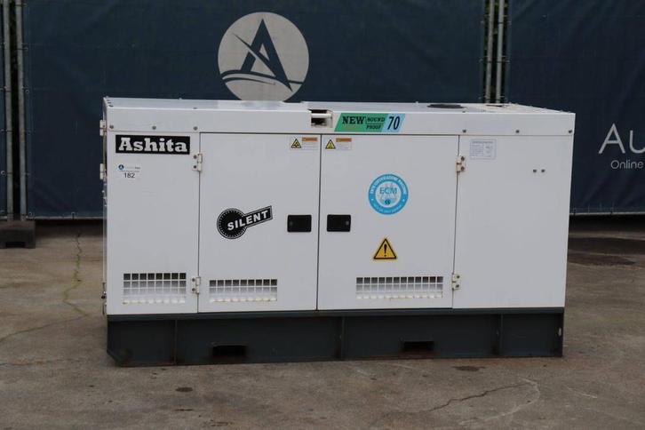 Veiling: Generator Ashita AG3-70 Diesel 70kVA 2023, Zakelijke goederen, Machines en Bouw | Aggregaten, Ophalen