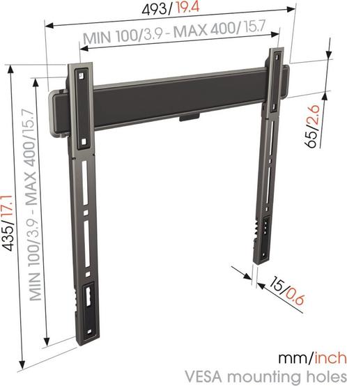 Vogels TVM 5405 | Vaste tv-beugel | 32-77 | max 75kg | VES, Audio, Tv en Foto, Televisies, Nieuw, Verzenden