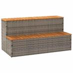 vidaXL Hottub-opstap 100x50x50,5 cm poly rattan&massief, Verzenden, Nieuw