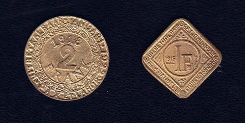 België, Gent onder de Duitse bezetting. 1, 2 Francs, Postzegels en Munten, Munten | Nederland