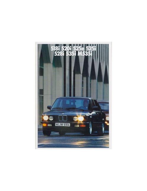 1987 BMW 5 SERIE BROCHURE NEDERLANDS, Boeken, Auto's | Folders en Tijdschriften, BMW
