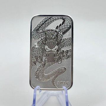 Australië. 1 Dollar 2025 Dragon Rectangular 1 oz Silver Coin beschikbaar voor biedingen