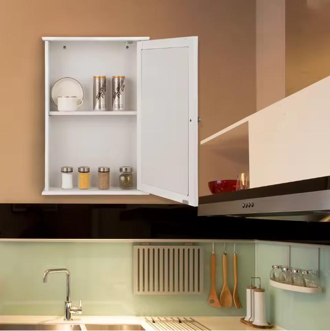 Badkamerkast met Spiegel en Plank – Wandkast voor Toilet, Huis en Inrichting, Badkamer | Badkamermeubels, Nieuw, Verzenden