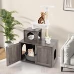 Krabpaal voor katten - 77,5x49x132 cm - Grijs - COSTWAY, Dieren en Toebehoren, Verzenden, Zo goed als nieuw