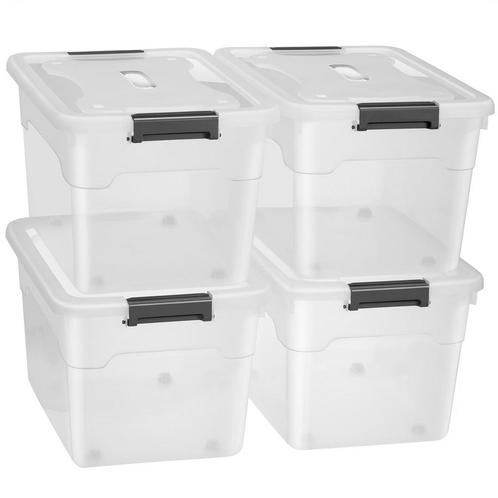 Opbergdoos / Opslagbox 45 L - Kunststof - 4-Delig - Incl. De, Tuin en Terras, Tuinmeubel-accessoires, Nieuw, Verzenden
