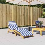vidaXL Ligbedkussen gestreept oxford stof blauw en wit, Huis en Inrichting, Woonaccessoires | Kussens, Verzenden, Nieuw, Blauw