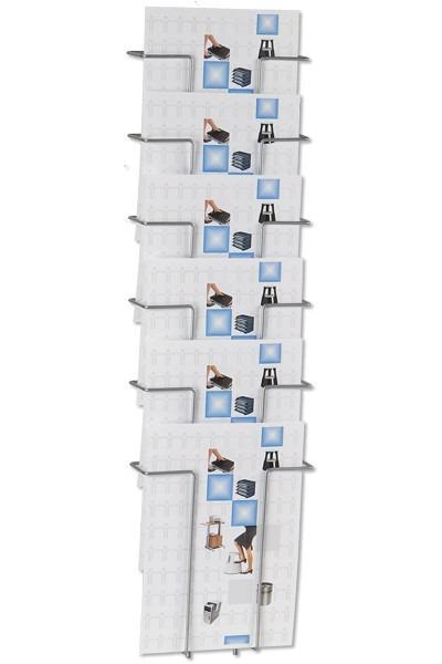 Staaldraad Brochurehouder / Folderhouder - Wand 6 x A4, Zakelijke goederen, Kantoor en Winkelinrichting | Kantoorartikelen