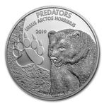 Congo Predators Ursus Arctos Horribilis Grizzly Bear 1 oz, Postzegels en Munten, Munten | Afrika, Verzenden, Overige landen, Losse munt