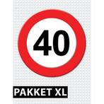 Verkeersbord  40 jaar versiering pakket XL - 40 jaar versi.., Hobby en Vrije tijd, Feestartikelen, Ophalen of Verzenden, Nieuw