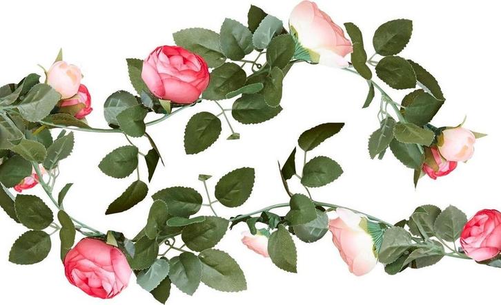 Ginger Ray Rustic Country - Bloemen slinger roze - 2 meter, Hobby en Vrije tijd, Feestartikelen, Ophalen of Verzenden