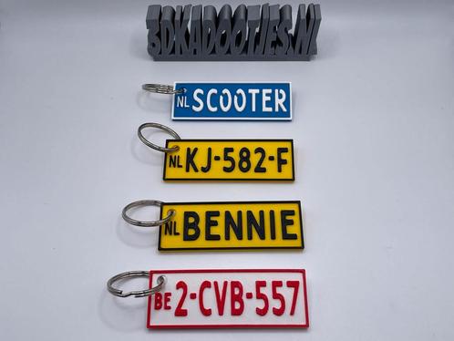Kenteken sleutelhanger - Gepersonaliseerd - Uniek, Auto diversen, Overige Auto diversen, Verzenden