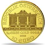 Oostenrijk. 10 Euro 2025 Wiener Philharmoniker, 1/10 oz, Postzegels en Munten, Edelmetalen en Baren