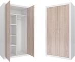 Kledingkast - 90x190x50 cm - wit/Pijnboom - 5 schappen -..., Huis en Inrichting, Kasten | Kledingkasten, Ophalen of Verzenden