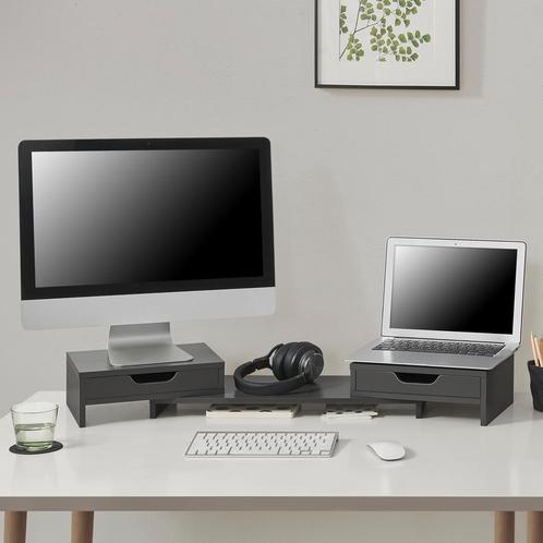 [en.casa] Monitorstandaard verhoger Marttila 60x22x11 cm don, Computers en Software, Laptopstandaarden, Nieuw, Verzenden