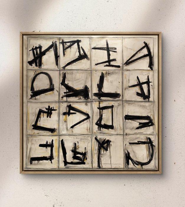 Fabio Colombo - Alfabeto emotivo n° 2, Antiek en Kunst, Kunst | Schilderijen | Modern