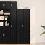 vidaXL Highboard Zwart eiken 70 x 42,5 x 185 cm Bewerkt hout, Minder dan 50 cm, Verzenden, Nieuw, Minder dan 100 cm