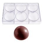 Chocolade Holvorm Chocolate World Halve Bol (6x) Ø80mm, Hobby en Vrije tijd, Taarten en Cupcakes maken, Verzenden, Nieuw