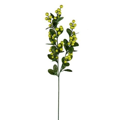 Bessentak 70 cm berry spray green / st – kunst, Huis en Inrichting, Woonaccessoires | Kunstplanten en Kunstbloemen, Nieuw, Ophalen of Verzenden