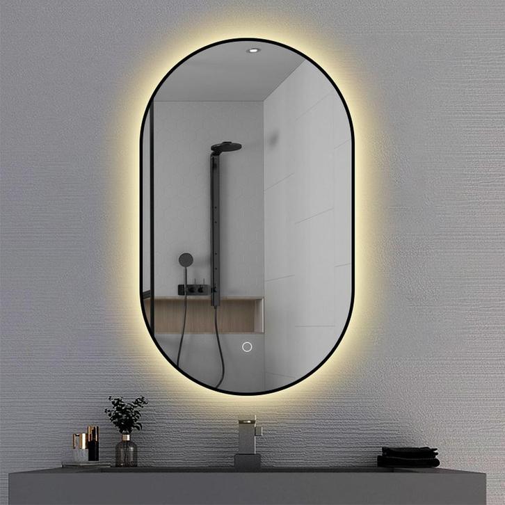Ovale Badkamerspiegel Zayn | LED | Condensvrij, Huis en Inrichting, Woonaccessoires | Spiegels