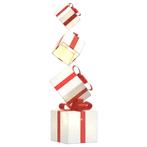 vidaXL Kerstdecoratie geschenkdoos 80 LEDs warm wit, Diversen, Kerst, Verzenden, Nieuw