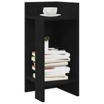 vidaXL Bijzettafels 2 st met plank 25,5x27x60 cm zwart, Verzenden, Nieuw