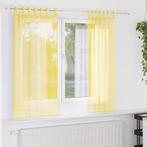 vidaXL Gordijnen met lussen 2 st 140x175 cm geel, Verzenden, Nieuw