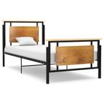vidaXL Bedframe metaal 100x200 cm, Huis en Inrichting, 100 cm, Eenpersoons, Verzenden, Zwart