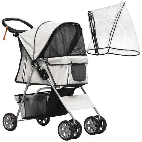 TRUUSK Opvouwbare Hondenbuggy Tot 20 Kg Met Regenhoes, Beker, Dieren en Toebehoren, Honden-accessoires, Nieuw, Verzenden