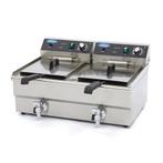 Frituurpan - 2x 16 L - 2 Manden - met Tapkraan, Witgoed en Apparatuur, Frituurpannen, 4 liter of meer, Verzenden, Nieuw, Duo-friteuse