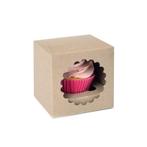 HoM Cupcake Doosje 1 Kraft (incl. tray met venster) 3st., Verzenden, Nieuw