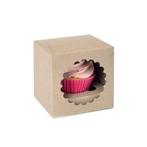 HoM Cupcake Doosje 1 Kraft (incl. tray met venster) 3st., Nieuw, Verzenden