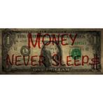 One Dollar Money Never Sleeps 200x90x2cm bruin/rood, Antiek en Kunst, Antiek | Woonaccessoires, Ophalen of Verzenden