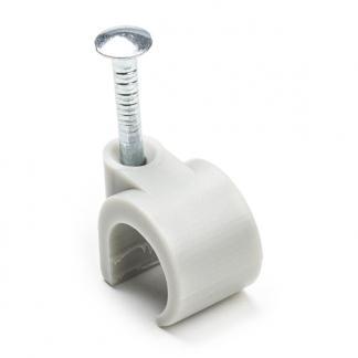Kabelclip | Q-link | 10 mm (120 stuks, Rond, Grijs), Doe-het-zelf en Verbouw, Elektra en Kabels, Nieuw, Verzenden