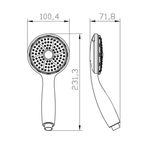Handdouche Schutte Genua 1 Functie Chroom, Doe-het-zelf en Verbouw, Sanitair, Ophalen of Verzenden