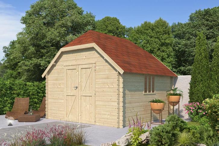 Woodlands blokhut Oxford L, 355 x 355 cm, Tuin en Terras, Tuinhuizen