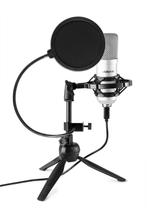 Vonyx CM300S USB studio microfoon met popfilter - Titanium, Muziek en Instrumenten, Microfoons, Nieuw, Verzenden