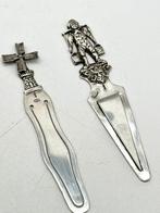 No reserve-Twee handgemaakte antieke zilveren Bladwijzers, Antiek en Kunst