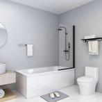 vidaXL Douchewand 68x130 cm ESG zwart, Doe-het-zelf en Verbouw, Sanitair, Verzenden, Nieuw