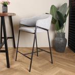 Elza barkruk boucle grijs 65 cm, Huis en Inrichting, Ophalen of Verzenden, Nieuw, Grijs
