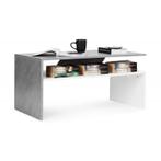 Salontafel / tafel - grijs met wit- met 2 niveaus - 90 cm, Huis en Inrichting, Tafels | Salontafels, Verzenden, Nieuw