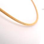 18 K. Gouden kabel collier | 42 cm (sierslot) (sierslot), Ophalen of Verzenden, Gebruikt, Overige kleuren, Goud