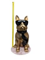 Decoratief beeld - Franse bulldog met zonnebril - polyresin, Verzenden